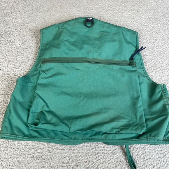 Vintage Columbia Sportswear Fly Fishing Vest Men Medium Green Tackle FM1010 - Picture 5 of 11